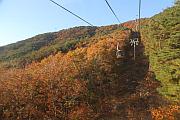 八公山索道上的風光